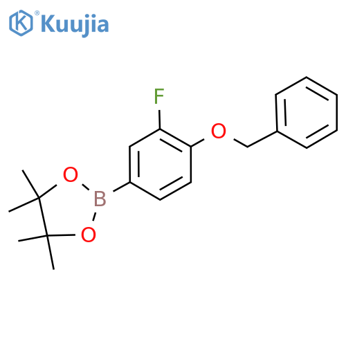 2-[4-(Benzyloxy)-3-fluorophenyl]-4,4,5,5-tetramethyl-1,3,2-dioxaborolane structure