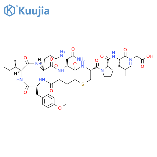 Glycine, N-(4-mercapto-1-oxobutyl)-O-methyl-L-tyrosyl-L-isoleucyl-L-glutaminyl-L-asparaginyl-L-cysteinyl-L-prolyl-L-leucyl-, cyclic (1→5)-thioether structure