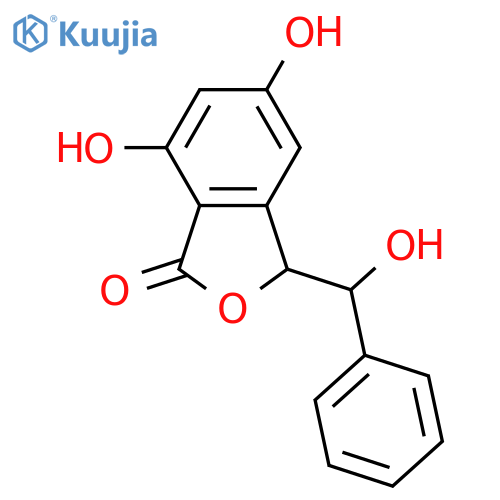 5,7-Dihydroxy-3-(α-hydroxybenzyl)-1(3H)-isobenzofuranone; (3RS,8RS)-form structure