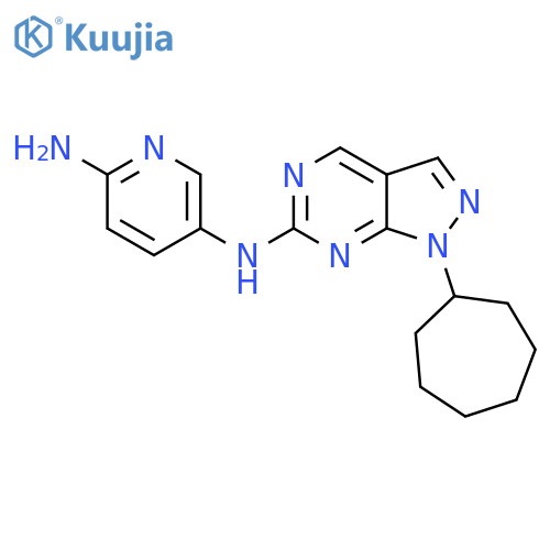N5-(1-Cycloheptyl-1H-pyrazolo3,4-d-pyrimidin-6-yl)pyridine-2,5-diamine structure