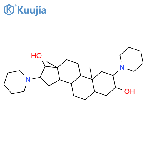 2β,16β-Dipiperidino-5α-androstane-3α,17β-diol structure