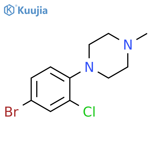 1-(4-Bromo-2-chloro-phenyl)-4-methyl-piperazine structure