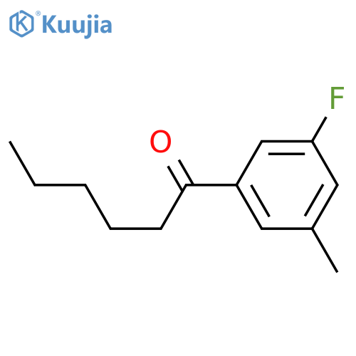 1-(3-fluoro-5-methylphenyl)hexan-1-one structure