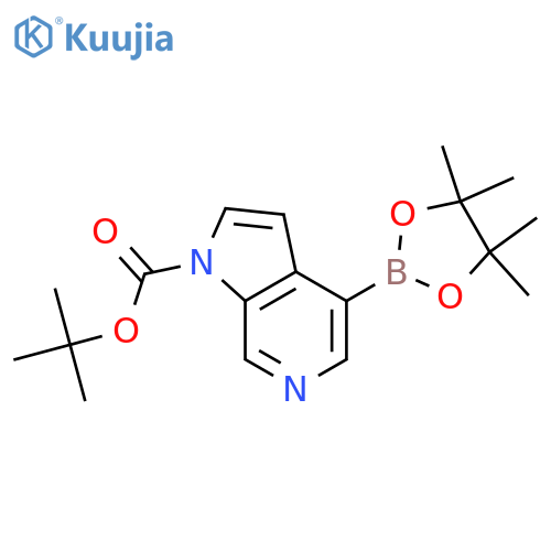 tert-butyl 4-(tetramethyl-1,3,2-dioxaborolan-2-yl)-1H-pyrrolo[2,3-c]pyridine-1-carboxylate structure