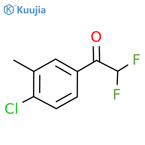 1-(4-chloro-3-methylphenyl)-2,2-difluoroethan-1-one structure