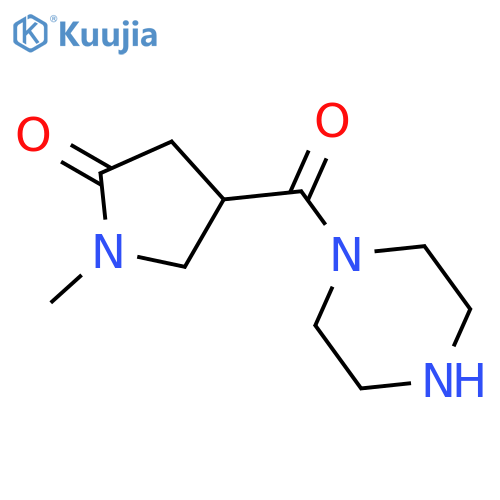 1-methyl-4-(1-piperazinylcarbonyl)-2-Pyrrolidinone structure