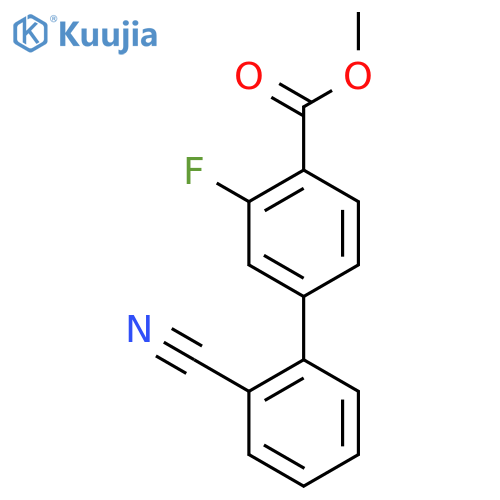 Methyl 4-(2-cyanophenyl)-2-fluorobenzoate structure