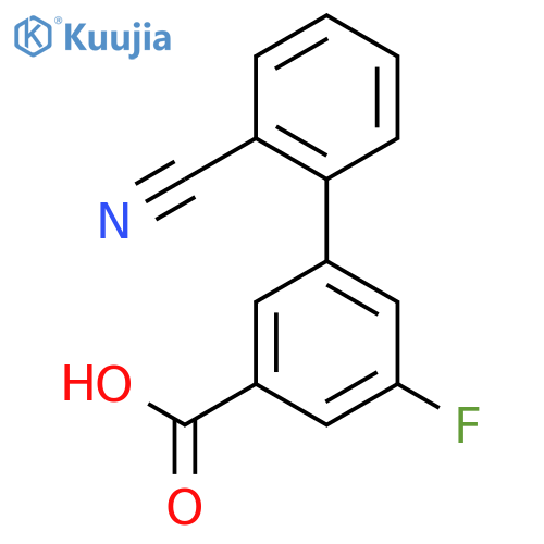3-(2-cyanophenyl)-5-fluorobenzoic acid structure