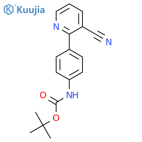 tert-Butyl N-4-(3-cyanopyridin-2-yl)phenylcarbamate structure
