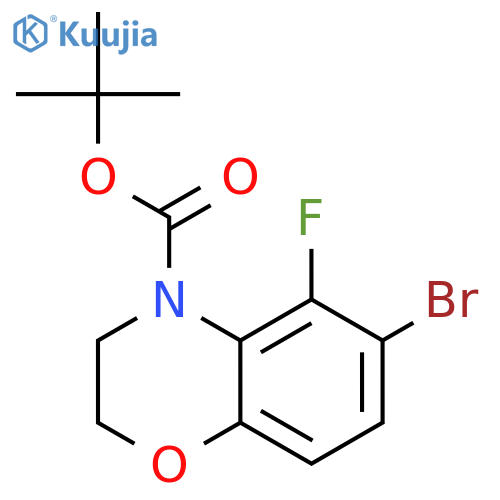 4-BOC-6-Bromo-5-fluoro-2,3-dihydro-1,4-benzoxazine structure