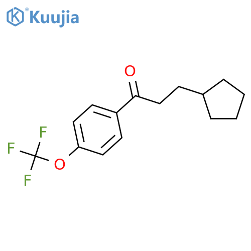 3-Cyclopentyl-1-4-(trifluoromethoxy)phenylpropan-1-one structure