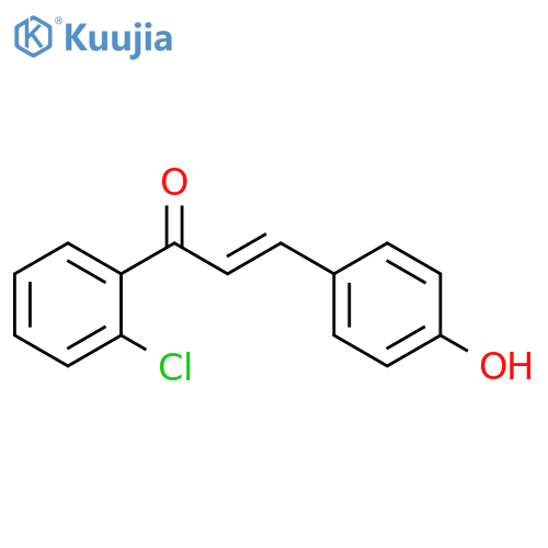 (2E)-1-(2-chlorophenyl)-3-(4-hydroxyphenyl)prop-2-en-1-one structure
