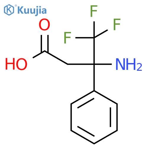 3-amino-4,4,4-trifluoro-3-phenylbutanoic acid structure