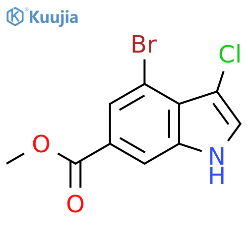 methyl 4-bromo-3-chloro-1H-indole-6-carboxylate structure