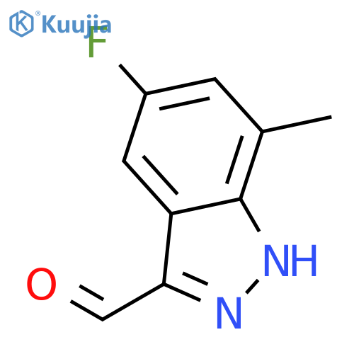 5-Fluoro-7-methyl-1H-indazole-3-carbaldehyde structure