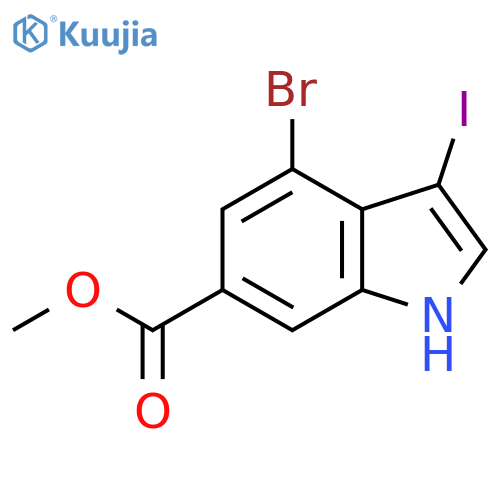 methyl 4-bromo-3-iodo-1H-indole-6-carboxylate structure