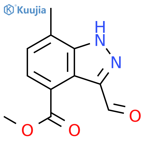 Methyl 3-Formyl-7-methyl-1H-indazole-4-carboxylate structure