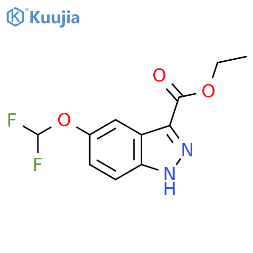 5-Difluoromethoxyindazole-3-carboxylic acid ethyl ester structure