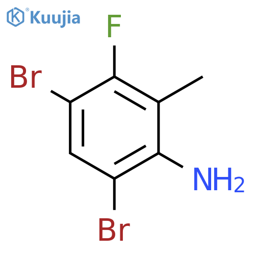 4,6-Dibromo-3-fluoro-2-methylbenzenamine structure
