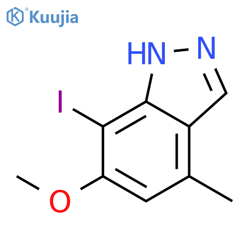 7-Iodo-6-methoxy-4-methyl-1H-indazole structure