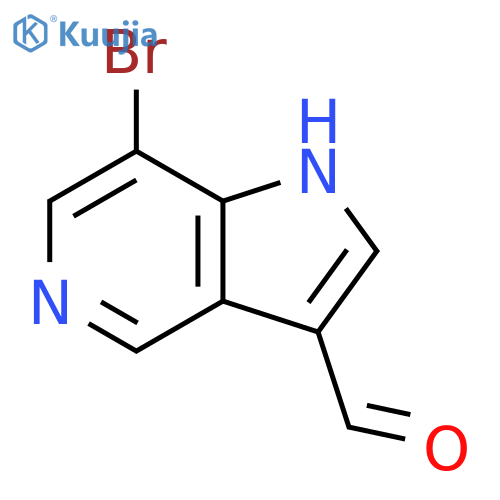 7-Bromo-4-chloro-5-azaindole-3-carboaldehyde structure
