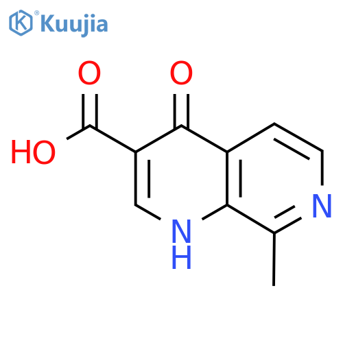 4-Hydroxy-8-methyl-1,7-naphthyridine-3-carboxylic acid structure