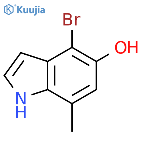 4-bromo-7-methyl-1H-indol-5-ol structure