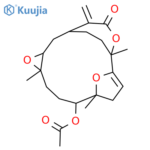 3,4:8,11-Diepoxy-7-hydroxy-15(17)-cembren-16,12-olide; (1R,3S,4S,7S,8R,11S,12R)-form, 10,11-Didehydro, Ac structure