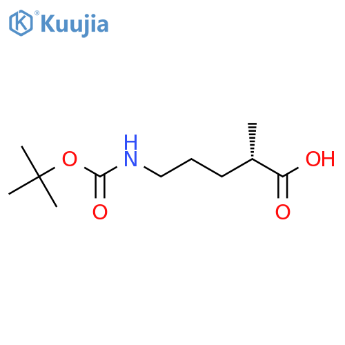 (S)-5-((Tert-Butoxycarbonyl)amino)-2-methylpentanoic acid structure