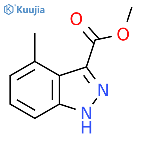 1H-Indazole-3-carboxylic acid, 4-methyl-, methyl ester structure