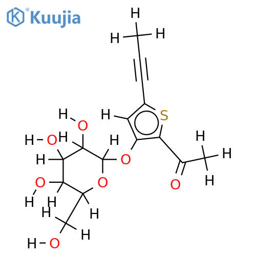 2-acetyl-5-(prop-1-ynyl)thiophen 3-O-beta-D-glucopyranoside structure