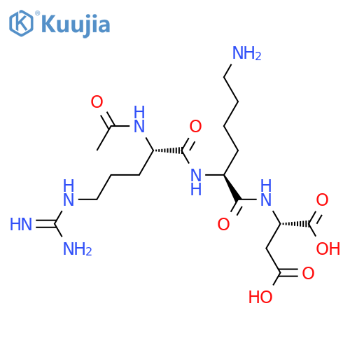 L-Aspartic acid, N-[N2-(N2-acetyl-L-arginyl)-L-lysyl]- structure