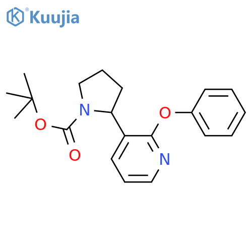 2-(2-Phenoxy-pyridin-3-yl)-pyrrolidine-1-carboxylic acid tert-butyl ester structure