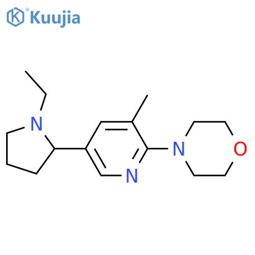 4-[5-(1-Ethyl-pyrrolidin-2-yl)-3-methyl-pyridin-2-yl]-morpholine structure