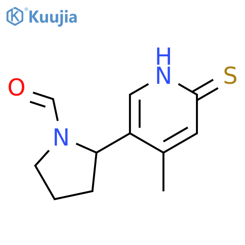 2-(6-Mercapto-4-methyl-pyridin-3-yl)-pyrrolidine-1-carbaldehyde structure