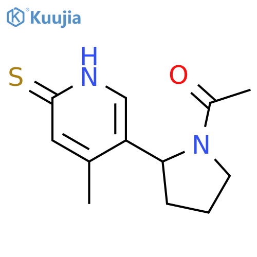 1-[2-(4-Methyl-6-thioxo-1,6-dihydro-pyridin-3-yl)-pyrrolidin-1-yl]-ethanone structure