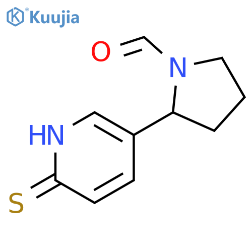 2-(6-Mercapto-pyridin-3-yl)-pyrrolidine-1-carbaldehyde structure