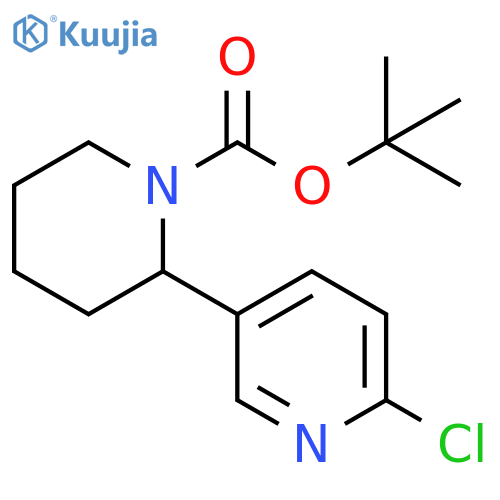 tert-butyl 2-(6-chloropyridin-3-yl)piperidine-1-carboxylate structure