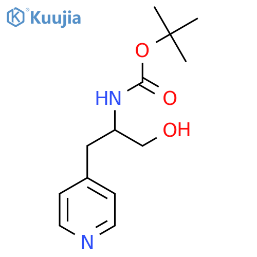 tert-butyl N-[1-hydroxy-3-(pyridin-4-yl)propan-2-yl]carbamate structure