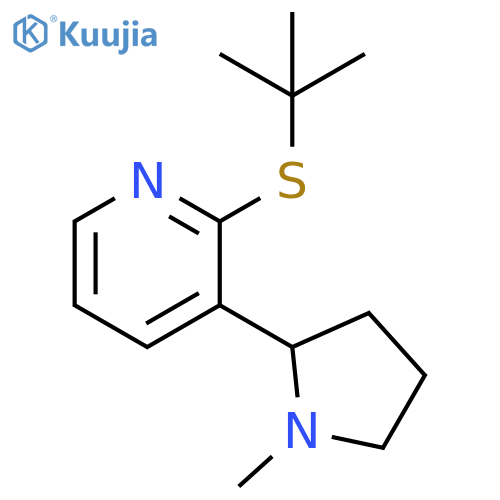 2-tert-Butylsulfanyl-3-(1-methyl-pyrrolidin-2-yl)-pyridine structure