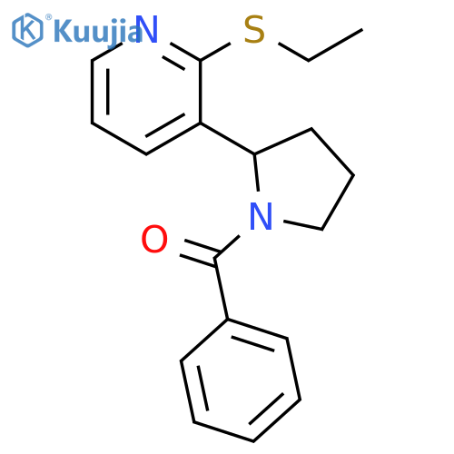 [2-(2-Ethylsulfanyl-pyridin-3-yl)-pyrrolidin-1-yl]-phenyl-methanone structure
