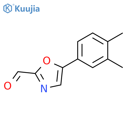 5-(3,4-Dimethyl-phenyl)-oxazole-2-carbaldehyde structure