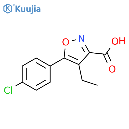 5-(4-Chloro-phenyl)-4-ethyl-isoxazole-3-carboxylic acid structure
