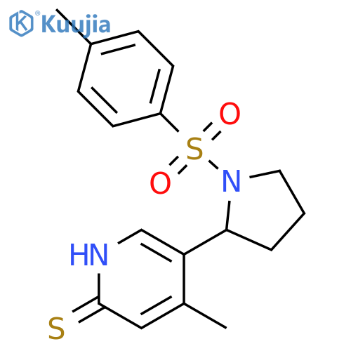4-Methyl-5-[1-(toluene-4-sulfonyl)-pyrrolidin-2-yl]-1H-pyridine-2-thione structure