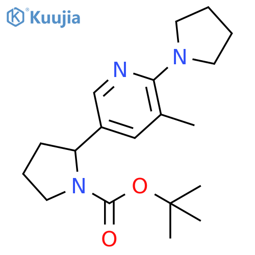 2-(5-Methyl-6-pyrrolidin-1-yl-pyridin-3-yl)-pyrrolidine-1-carboxylic acid tert-butyl ester structure