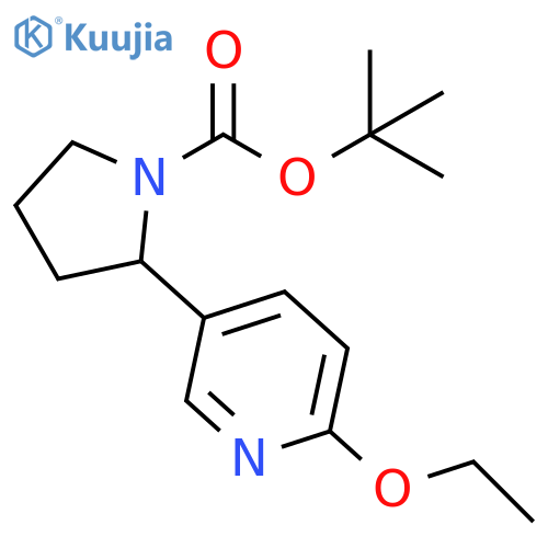 2-(6-Ethoxy-pyridin-3-yl)-pyrrolidine-1-carboxylic acid tert-butyl ester structure