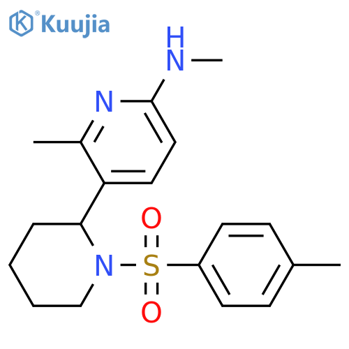 N,6-Dimethyl-5-(1-tosylpiperidin-2-yl)pyridin-2-amine structure