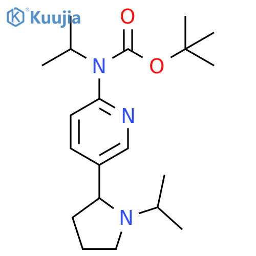 Isopropyl-[5-(1-isopropyl-pyrrolidin-2-yl)-pyridin-2-yl]-carbamic acid tert-butyl ester structure