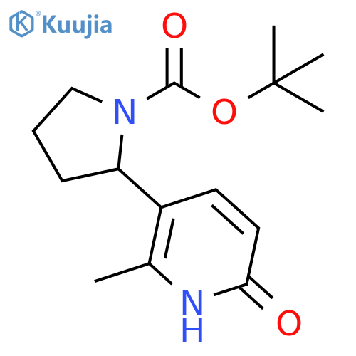 2-(2-Methyl-6-oxo-1,6-dihydro-pyridin-3-yl)-pyrrolidine-1-carboxylic acid tert-butyl ester structure