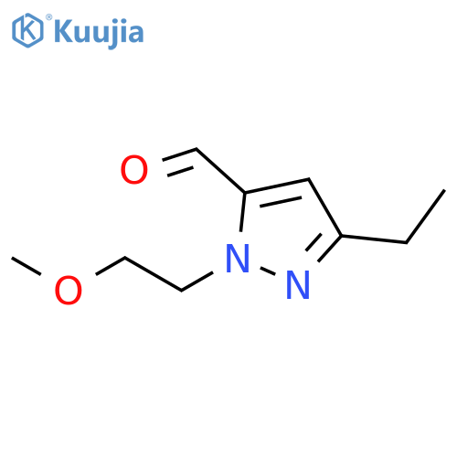 3-ethyl-1-(2-methoxyethyl)-1H-pyrazole-5-carbaldehyde structure